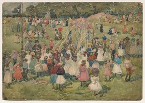 メーデー、セントラルパーク 作： Maurice Brazil Prendergast