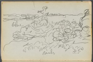 スケッチブック：ロックポート、グラニット・ショア・ホテル、121ページ：ショア 作： Maurice Prendergast
