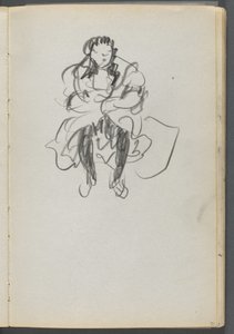 スケッチブック『デルス』127号、071ページ：座った人物 作： Maurice Prendergast