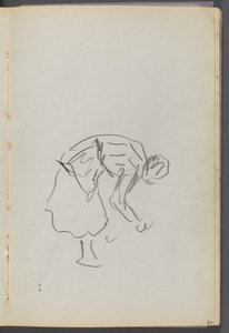 スケッチブック『ザ・デルズ』127号、089ページ：屈曲したフィギュア 作： Maurice Prendergast
