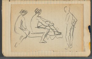 スケッチブック、p.145とp.146の間のルーズシート。145  146 作： Maurice Prendergast
