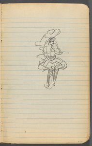 スケッチブック、123ページ：女性像 作： Maurice Prendergast