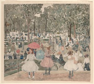 ザ・モール、セントラルパーク 作： Maurice Brazil Prendergast