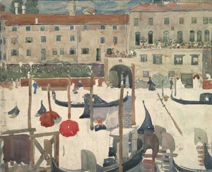 ケ、ヴェネツィア（直腸）; ベネチア マリーナ (裏面) 作： Maurice Brazil Prendergast