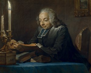 アッベジャンジャックフベール、1742年（パステル） 作： Maurice Quentin de La Tour