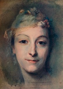 マドモアゼルフェル、c1756 作： Maurice Quentin de La Tour