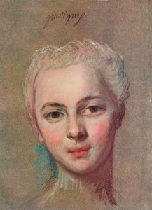 マドモアゼル・プヴィニー、c1749 作： Maurice Quentin de La Tour