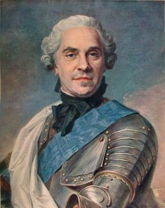 ザクセン元帥、c1748 作： Maurice Quentin de La Tour