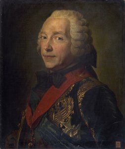 シャルル・ルイ・オーギュスト・フーケ、ベル・アイル公爵（1684年～1761年）の肖像。 作： Maurice Quentin de La Tour