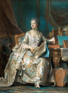 ポンパドゥール侯爵1721-1764の肖像 作： Maurice Quentin de La Tour