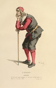 ハルパゴン役の衣装、1868年頃（エングレーヴィング） 作： モーリス・サンド