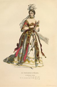 エリド王女役の衣装、1868年頃（エングレーヴィング） 作： モーリス・サンド