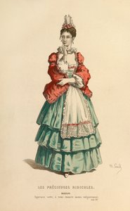 マデロン役の衣装、1868年頃（エングレーヴィング） 作： モーリス・サンド