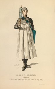 薬屋役の衣装、1868年頃（エングレーヴィング） 作： モーリス・サンド