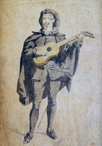 モーリス・サンド（1823-1889）が描いた「スカラムーシュ」のイラスト。 作： Maurice Sand