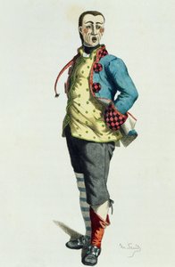 モーリス・サンド（1823-1889）が描いた1858年のStenterello。 作： Maurice Sand