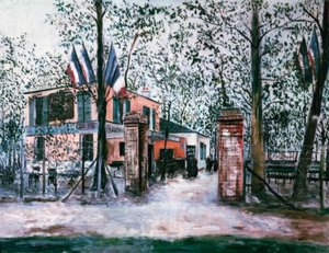 モンマニーのレストラン 作： Maurice Utrillo