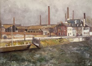 サン・ドニ運河 作： Maurice Utrillo