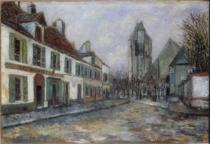村の広場 作： Maurice Utrillo