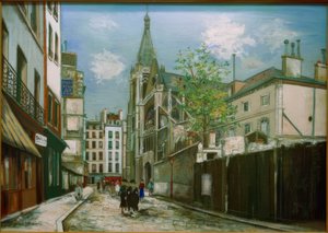 パリのサン・セヴェラン教会 作： Maurice Utrillo