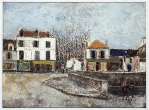 サールセルのポン広場 作： Maurice Utrillo