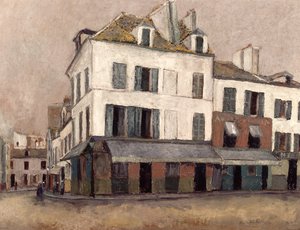モンマルトルのテルトル広場 作： Maurice Utrillo