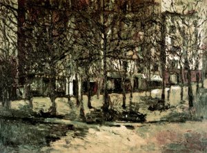 モンマルトルの広場 作： Maurice Utrillo