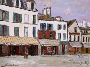 レストラン・ド・ラ・メール・カトリーヌ、モンマルトル 作： Maurice Utrillo