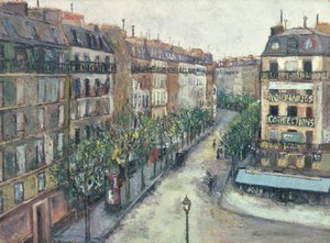 モンマルトルのカスティン通り 作： Maurice Utrillo