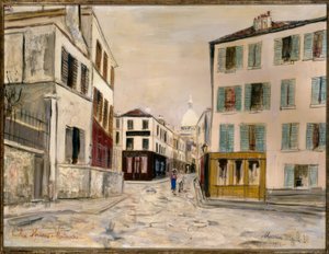 Rue Norvins in Montmartre von Maurice Utrillo