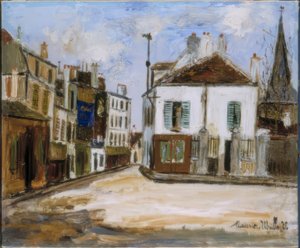 郊外の道路 作： Maurice Utrillo