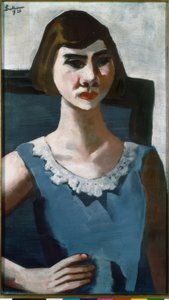 Portrait Quappi in Blue 作： Max Beckmann