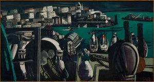 ジェノバの景色：ジェノバ港 作： Max Beckmann