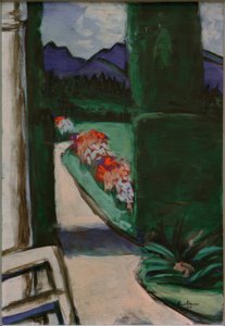 パビリオンからの眺め。オルシュタット 作： Max Beckmann