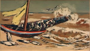 カモメのいる茶色の海 作： Max Beckmann