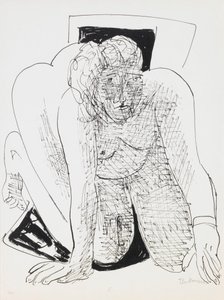 Crawling Woman、ポートフォリオ「Day and Dream」のプレート 5 作： Max Beckmann