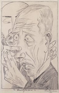 聴覚障害者のミュート; タウブシュトゥメ 作： Max Beckmann