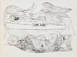 戦争の夢、ポートフォリオ「Day and Dream」のプレート 10 作： Max Beckmann
