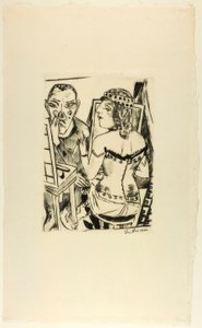 Jahrmarkt」の「Dressing Room」プレート2 作： Max Beckmann