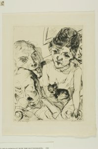 夕方、Gesichterのプレート10 作： Max Beckmann
