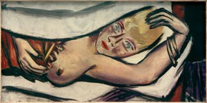 ベッドの中の女性 作： Max Beckmann