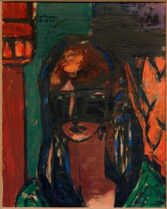 マスクをした女性 作： Max Beckmann