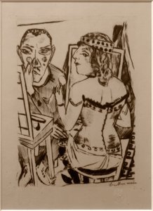 クロークルーム 作： Max Beckmann