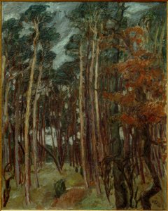 灰色の日のハームスドルフの森 作： Max Beckmann