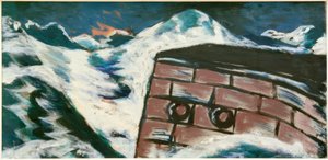 嵐の中の上陸岸壁 作： Max Beckmann