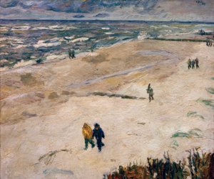 海辺で仕事を終えた人たち（Wangeroogeのビーチにて 作： Max Beckmann