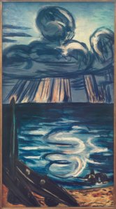 大きな雲のある海