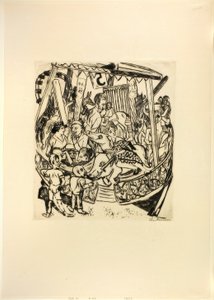 メリーゴーランド（「Jahrmarkt」より7枚目 作： Max Beckmann