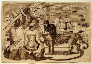 ペルセウス（ヘラクレス）の最後の課題 作： Max Beckmann