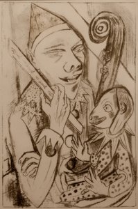 仮面をつけたピエロ 作： Max Beckmann